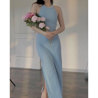 ĐẦM MIDI CỔ YẾM HỞ LƯNG