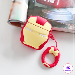 [ IRON MAN] Ốp tai nghe bluetooth case airpod 2 Vỏ đựng tai nghe Airpods bằng silicon_SinSo Shop_