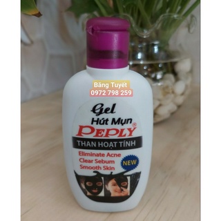 Gel hút mụn than hoạt tính Peply 120g gel lột mụn