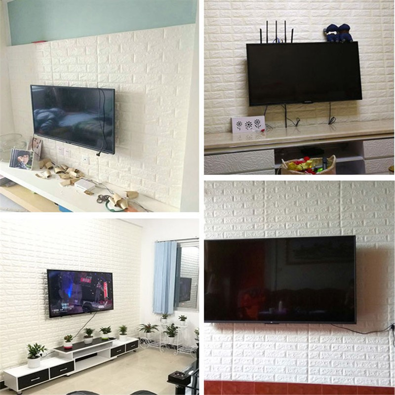 Giấy Dán Tường Bằng Xốp PE Họa Tiết Gạch 3D Chống Thấm Nước Kích Thước 70 * 77CM