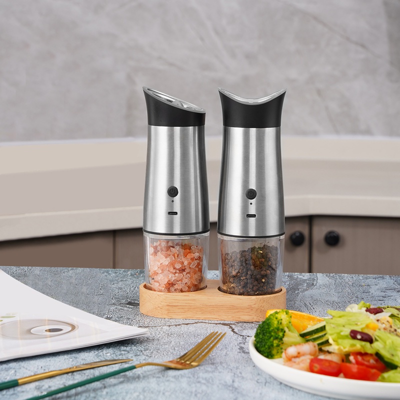 Máy Xay Tiêu / Muối Tự Động Không Dây Tiện Dụng Cho Nhà Bếp