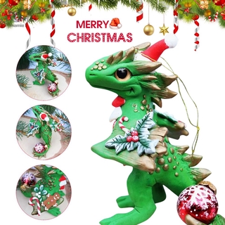 Santa Baby Dragons Christmas Ornament With Lanyard Cute Christmas Dragons Toy For Home Decorative