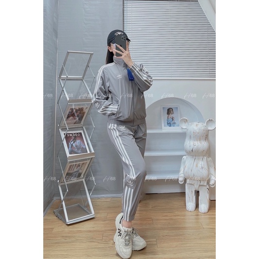 (Hàng Xuất Xịn) Sét gió ghi khói nữ DÂY DỆT BẢN TO In thêu sắc nét Chất gió mềm co giãn