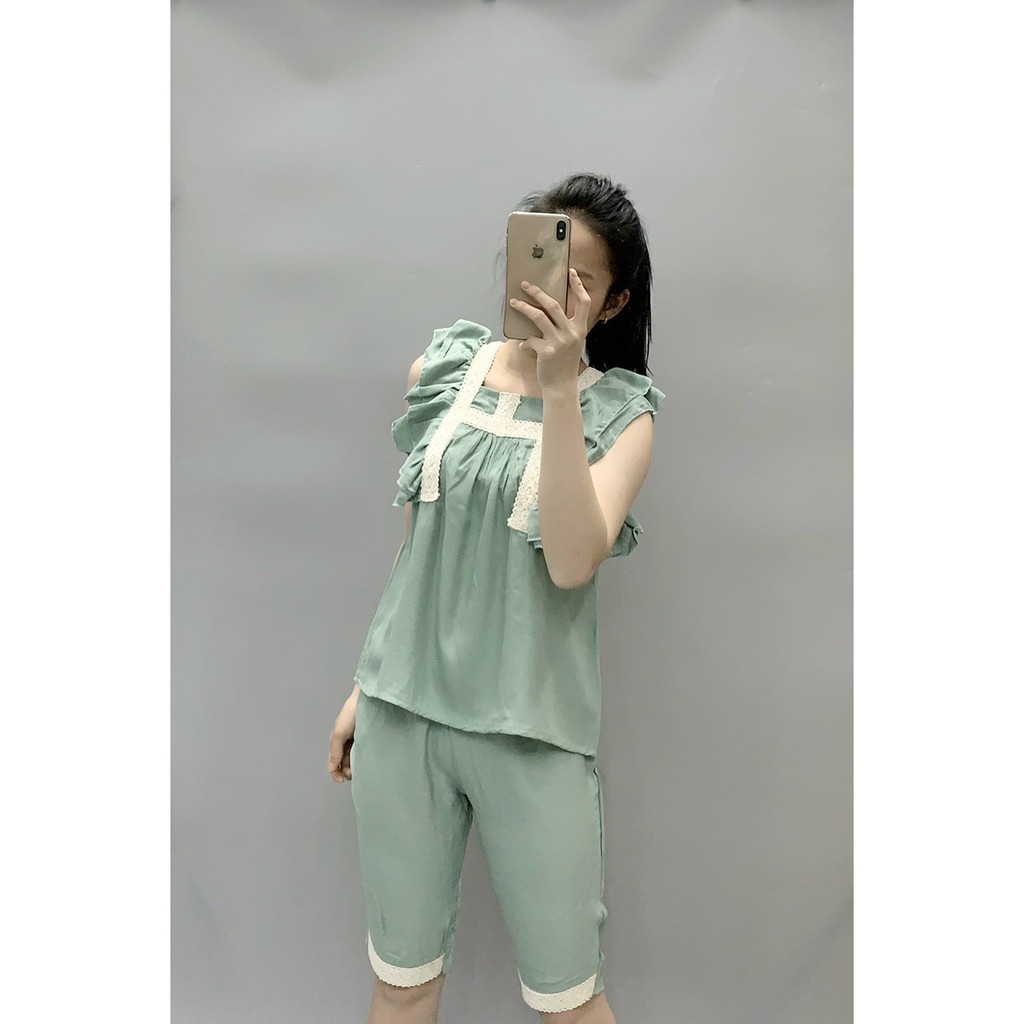 Bộ Đồ Pijama  - Bộ Đồ Mặc Nhà Cộc Tay -Vải Đũi Thái Tay Hến Họa Tiết TRơn Mát Lịm [Hàng Siêu Đẹp ] | BigBuy360 - bigbuy360.vn