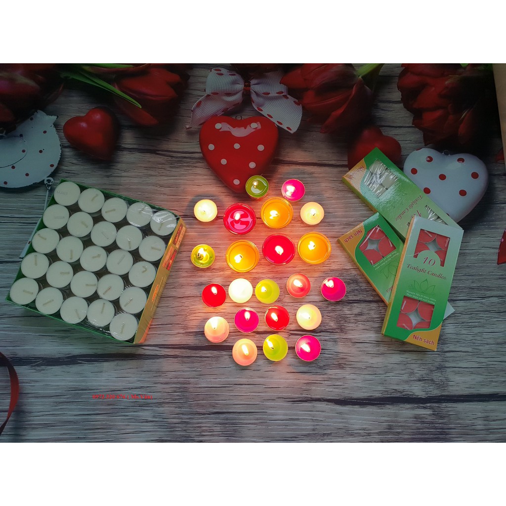 Nến Tealight không mùi, không khói đen - hộp 100 viên