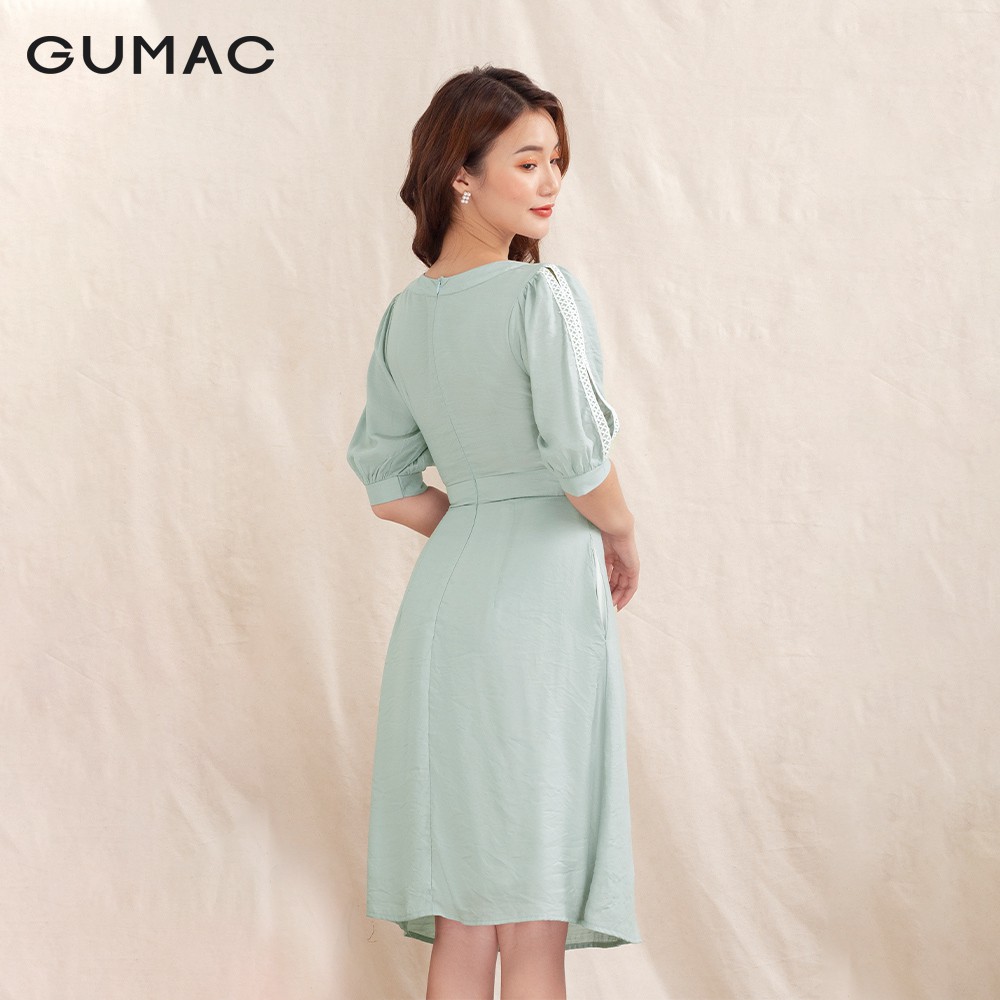 [Mã MABR07062 giảm 8% tối đa 50K đơn từ 249K] Đầm nữ tay xẻ đăng ten DA1082 GUMAC | BigBuy360 - bigbuy360.vn