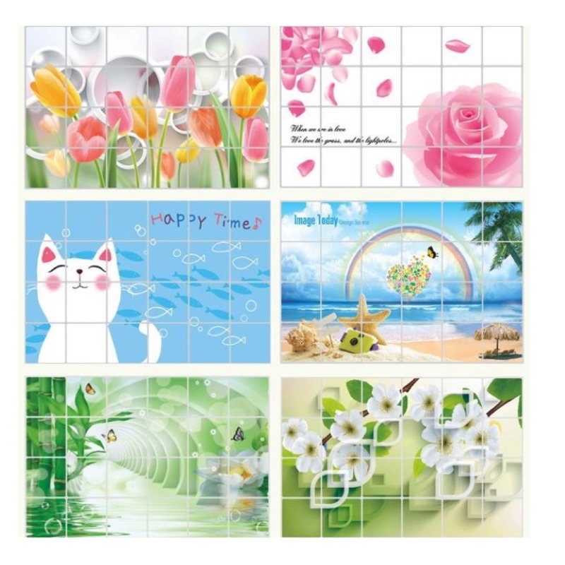 Miếng Decal  Giấy Dán Tường Nhà Bếp Chống Bắn Bám Dầu Mỡ Hơi Thức Ăn Dễ Dàng Thay Thế Sau 1 Thời Gian Sử Dụng | BigBuy360 - bigbuy360.vn