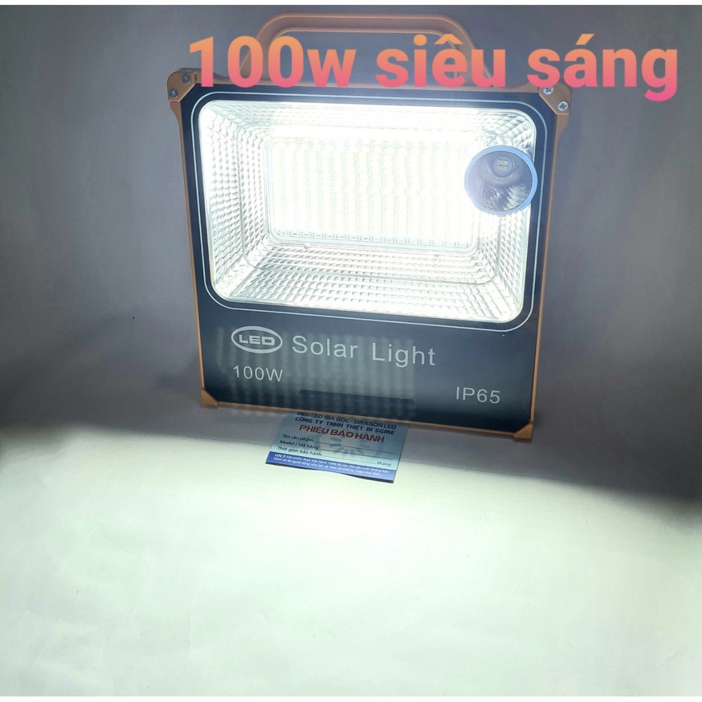 HOT - Đèn pha năng lượng mặt trời đa năng xách tay 100w SOS sạc pin điện thoại - Bảo hành 12 tháng 1 đổi 1 chính hãng