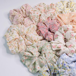 Dây buộc tóc, cột tóc scrunchies hoa nhí Mackey