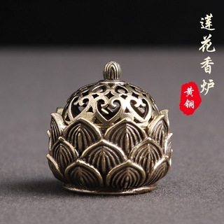 Lư hương bằng đồng thiết kế kiểu hoa sen cổ điển thời trang