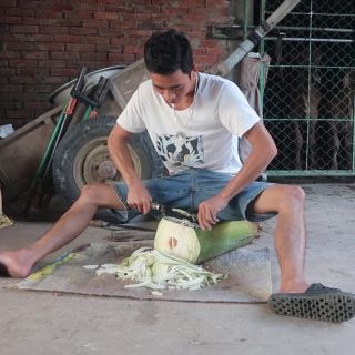 Dao thái chuối 2 lưỡi