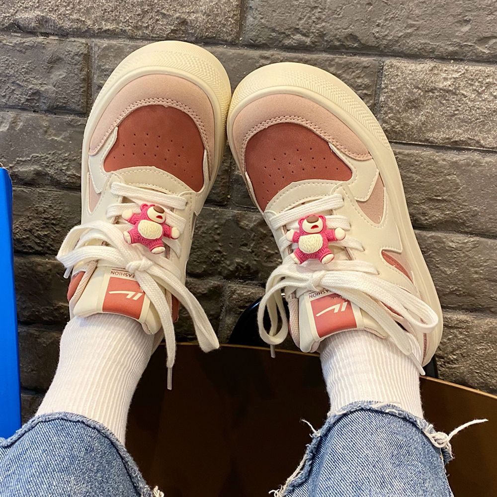 Giày Búp Bê Hở Ngón Họa Tiết Gấu Và Dâu Tây Phong Cách Nhật Bản Thời Trang Xuân Thu 2022 Mới Cho Nữ