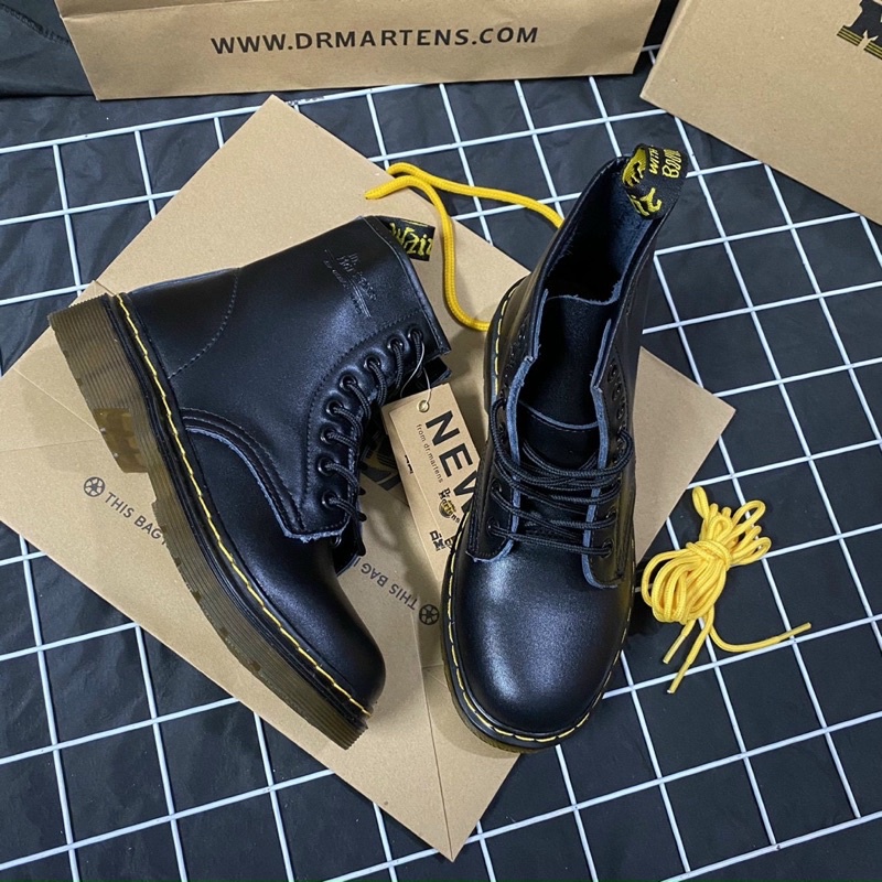 Giầy Dr marten đen trắng cao cổ siêu đẹp Fullbox