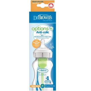 [Mã SKAMLTSM9 giảm 10% đơn 99K] Bình sữa Dr Brown cổ rộng 150 ml và 270ml options plus