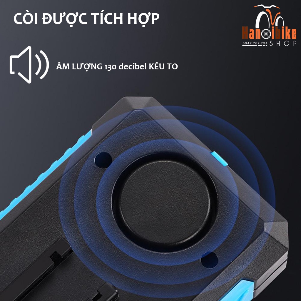 Đèn còi xe đạp chống nước sạc bằng năng lượng mặt trời