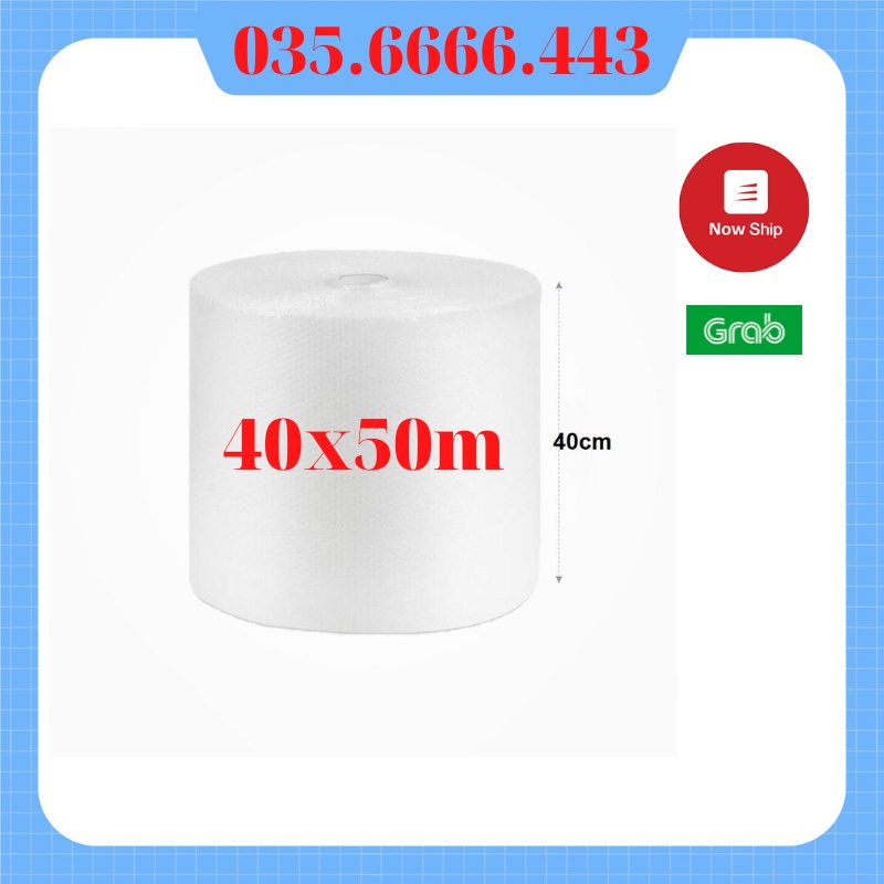 Cuộn Xốp Khí 40Cmx50m) , Bọc Chống Sốc - Xốp Nổ - Xốp Khí - Đóng Bọc Hàng - Cuộn Xốp Bọc Hàng