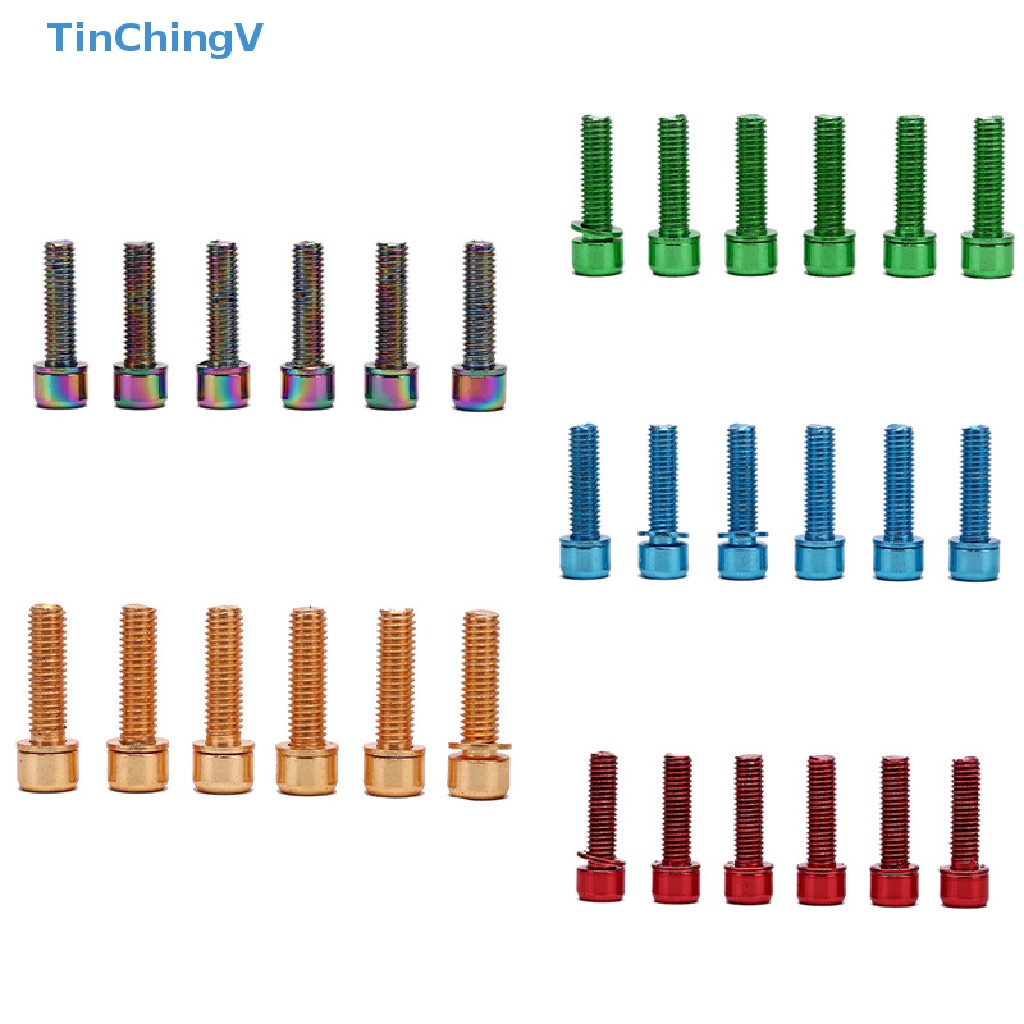 Bộ 6 Ốc Vít M5x18mm Kèm Vòng Đệm Tay Lái Xe Đạp