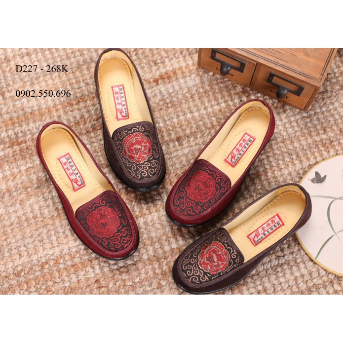 GIÀY VẢI CHỐNG TRƯỢT ĐẾ MỀM D227