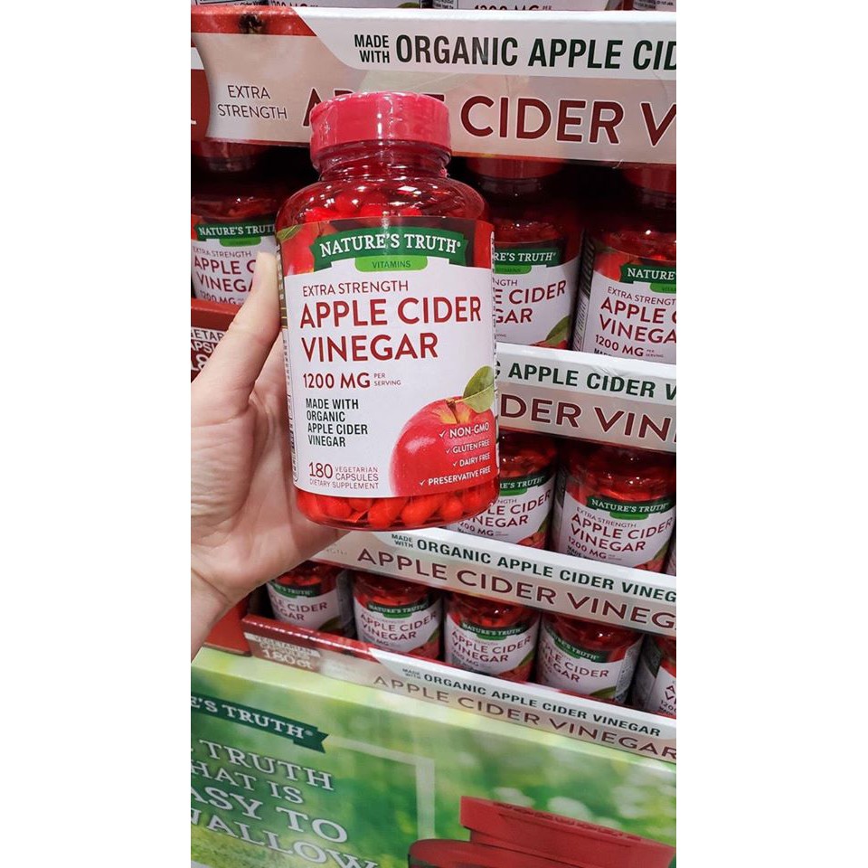 VIÊN UỐNG GIẤM TÁO HỖ TRỢ GIẢM CÂN - APPLE CIDER VINEGAR 1200MG (180 VIÊN) | BigBuy360 - bigbuy360.vn
