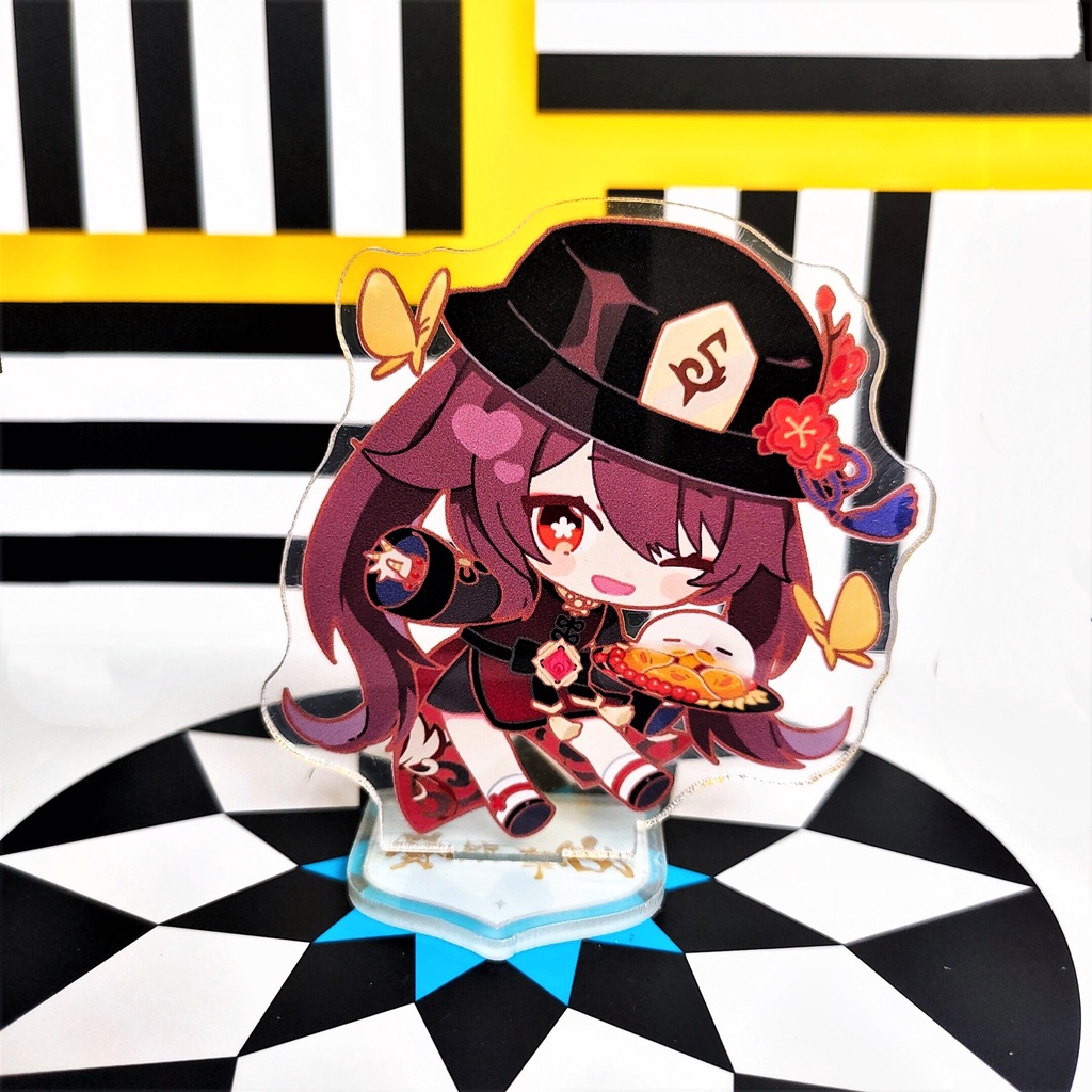 Mô hình standee nhân vật HU TAO, HUTAO game Genshin Impact mẫu nhà hàng