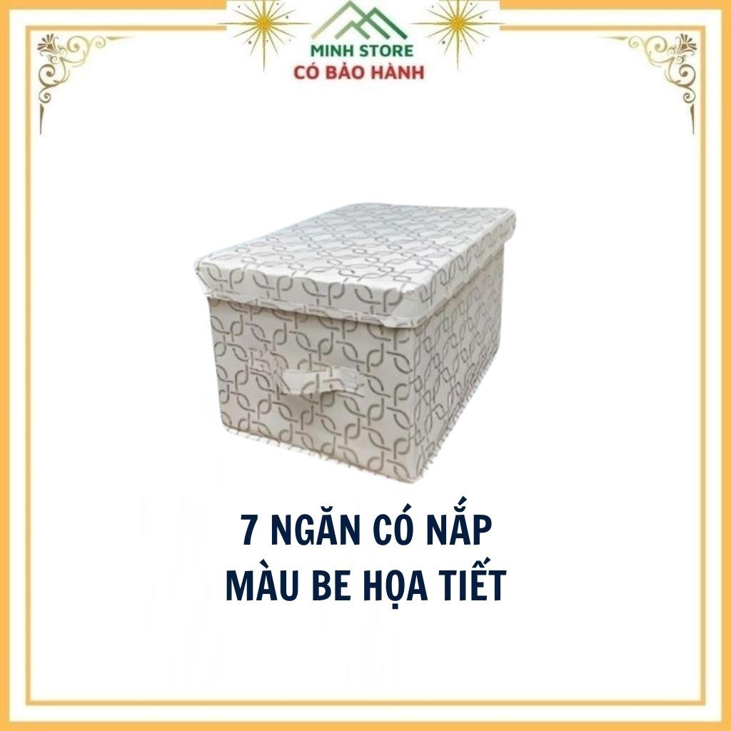Hộp đựng quần áo có thể chia 7 và 9 ngăn chất liệu vải cứng cao cấp có nắp, không nắp Xuất Nhật