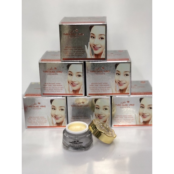 Kem Thảo Dược Vàng collagen , kem đa chức năng nám, sạm, tàn nhang giải độc da, che khuyết điểm