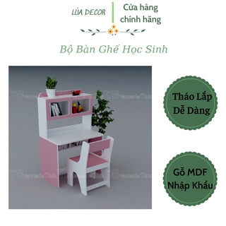 BỘ BÀN GHẾ HỌC TẬP KÈM GIÁ SÁCH CHO BÉ CẤP 1, CẤP 2