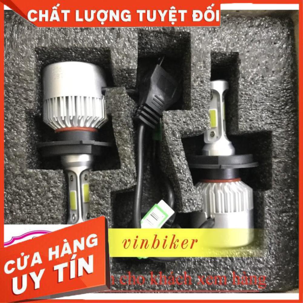 Đèn Pha C6 3 Tim Led Chân H4 Chính Hãng! < Giá 1 Bóng > - Bảo Hành 6 Tháng!