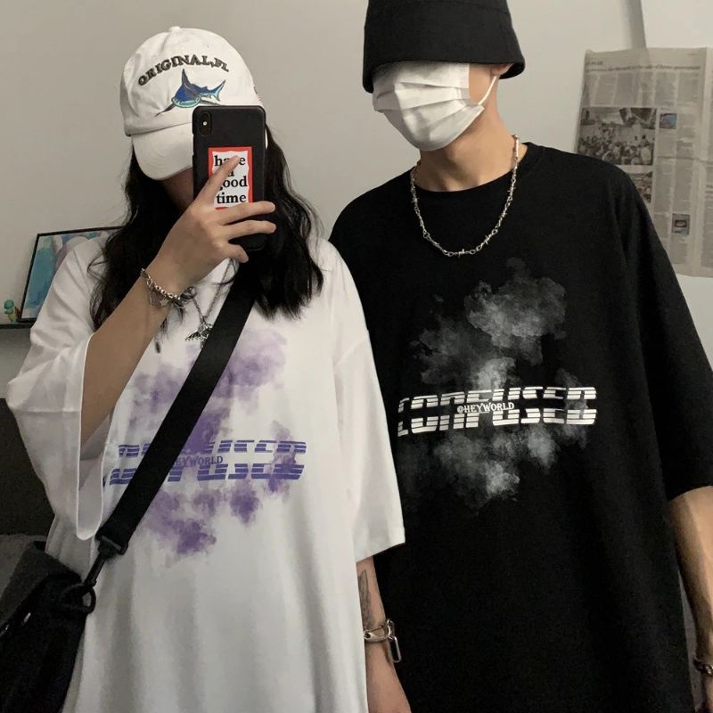 Áo thun tay lỡ nam nữ, áo phông unisex form rộng chất cotton mát mịn thấm hút mồ hôi in hình HEY | BigBuy360 - bigbuy360.vn