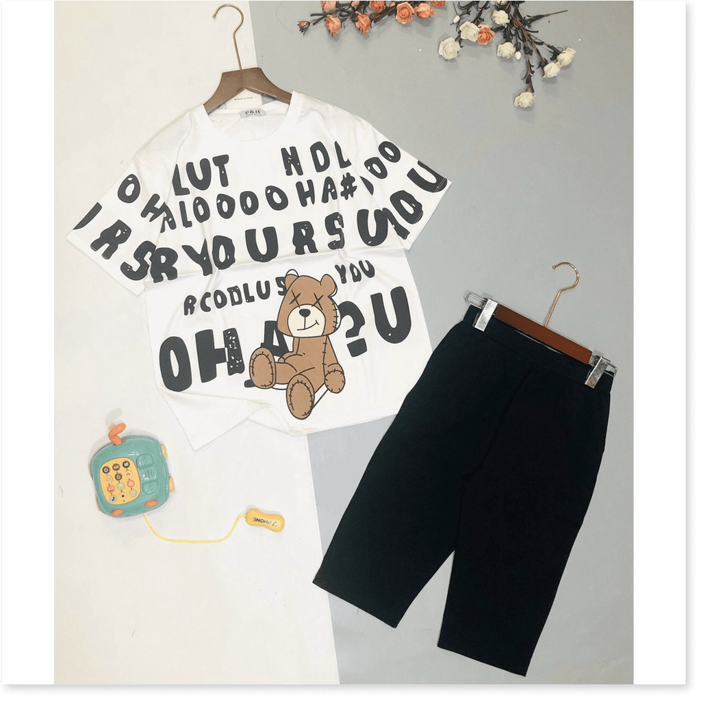 Set bộ đồ mặc nhà nữ quần lửng áo thun phong cách cho chị em KHANH AN FASHION