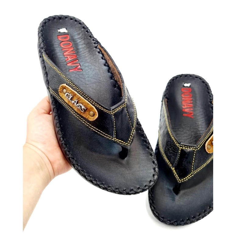 Dép nam da bò, dép kẹp nam, dép xỏ ngón da bò thời trang KINSON SHOP - Kẹp Classs