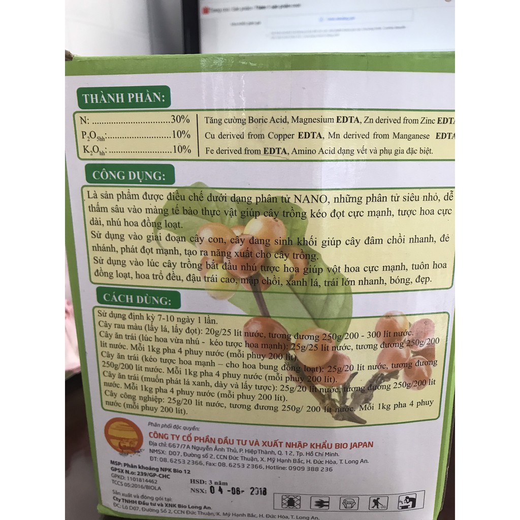 30.10.10 - KG - HÀNG CHÍNH HÃNG QUẢ CẦU LỬA - BIO JAPAN
