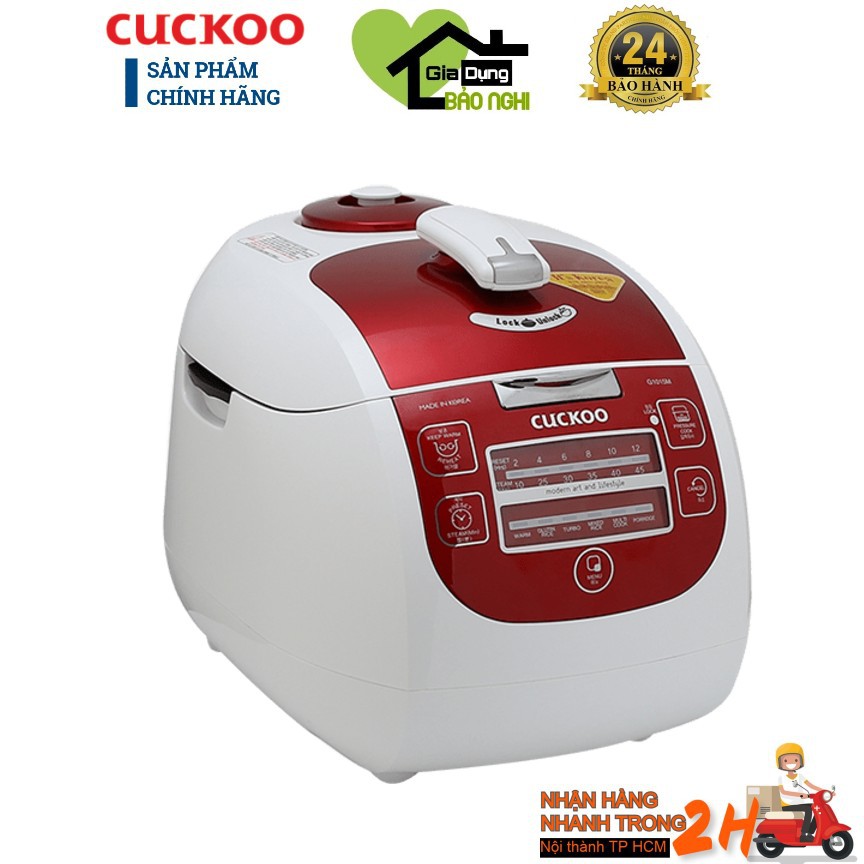 Nồi Cơm Áp Suất Điện Tử Cuckoo CRP-G1015M - 1.8L (Đỏ) - Hàng chính hãng | BigBuy360 - bigbuy360.vn