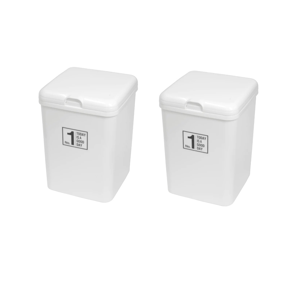 Daiso Thùng Rác Mini Lavatory Pot Square 12.8cm×12.8cm×18cm