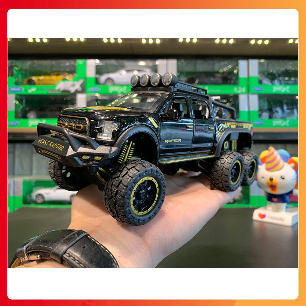 Đồ chơi Ô tô kim loại Ford Beast Raptor 6x6 tỉ lệ 1:28 Full hộp