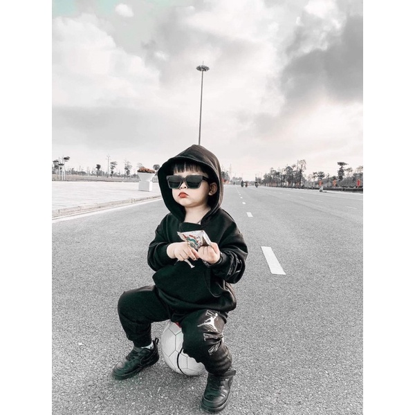 Bộ nỉ cho bé trai Jodencá tính, phong cách thể thao from rộng