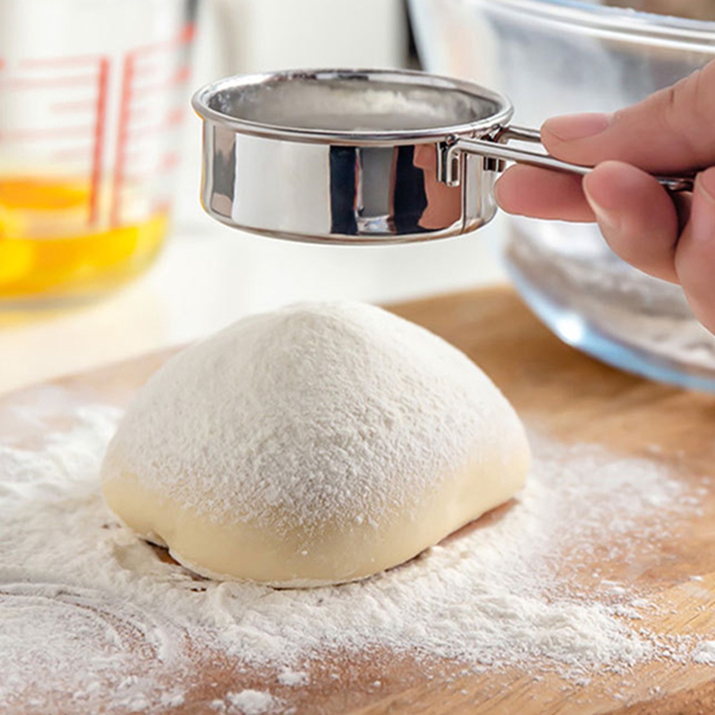 Dụng Cụ Rây Bột Cà Phê / Bột Ca Cao / Đường Bằng Thép Không Gỉ Siêu Mịn Chống Rò Rỉ