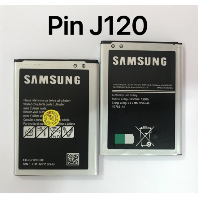 Pin samsung j120 zin kí hiệu trên pin EB-J120CBE
