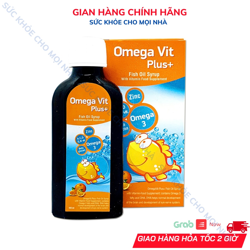 Omega Vit Plus+.Bổ Sung DHA Vitamin Giúp Phát Triển Trí Não,Thị Lực Tăng Đề Kháng Bé