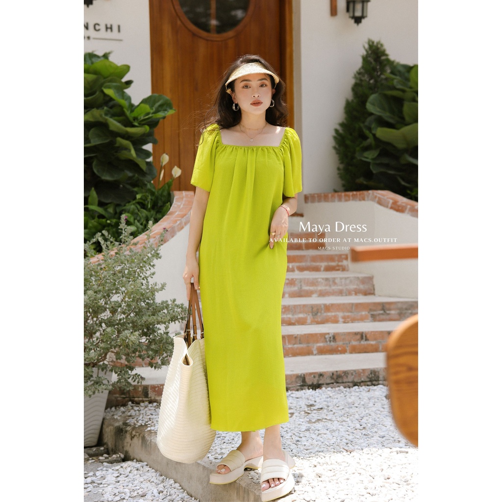 Đầm maxi dài cao cấp 2 lớp thoáng mát Macs Maya Dress