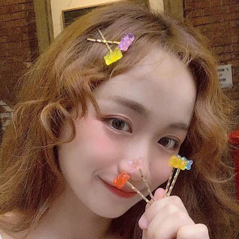 Kẹp Tóc Hình Gấu Trúc Hoạt Hình Màu Kẹo Hỗn Hợp Cho Gia Đình