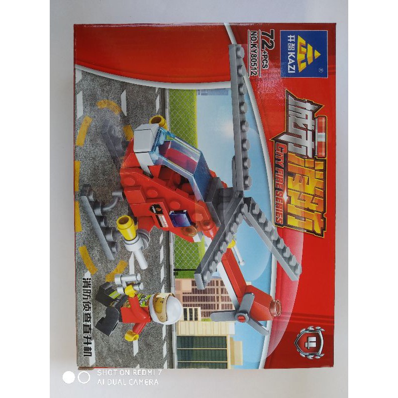 Lego kazi 80512-1 đến 80512-4 xếp hình đội quân cứu hỏa (giao ngẫu nhiên)