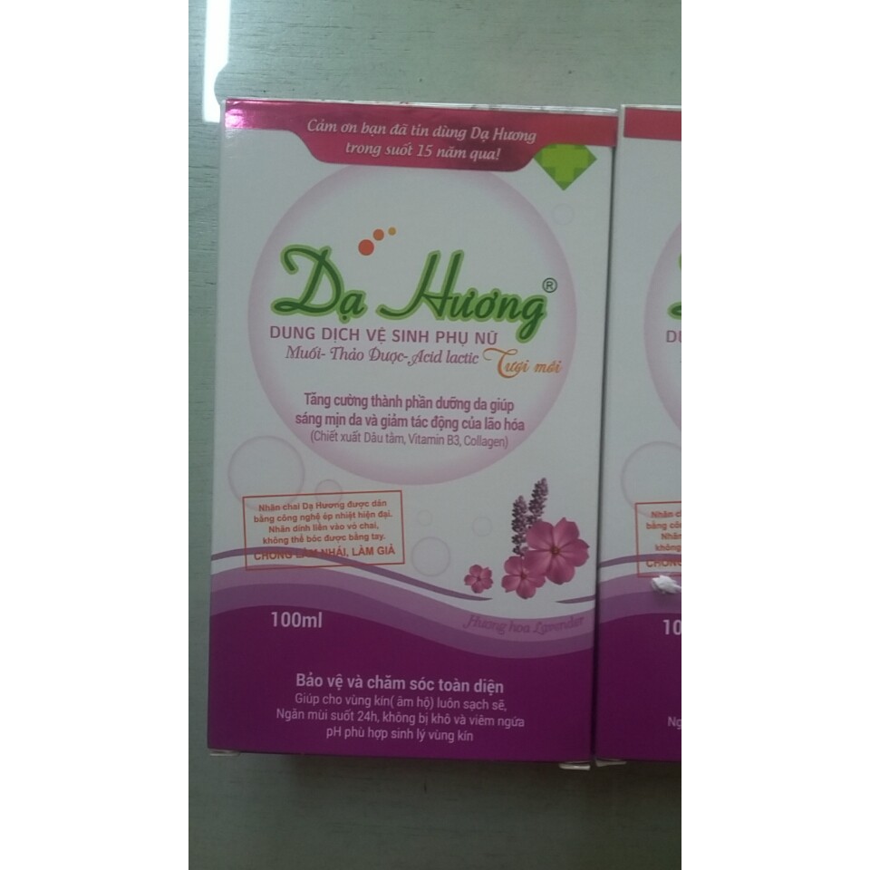 dạ hương 100ml màu xanh & Tím - Dung dịch vệ sinh phụ nữ