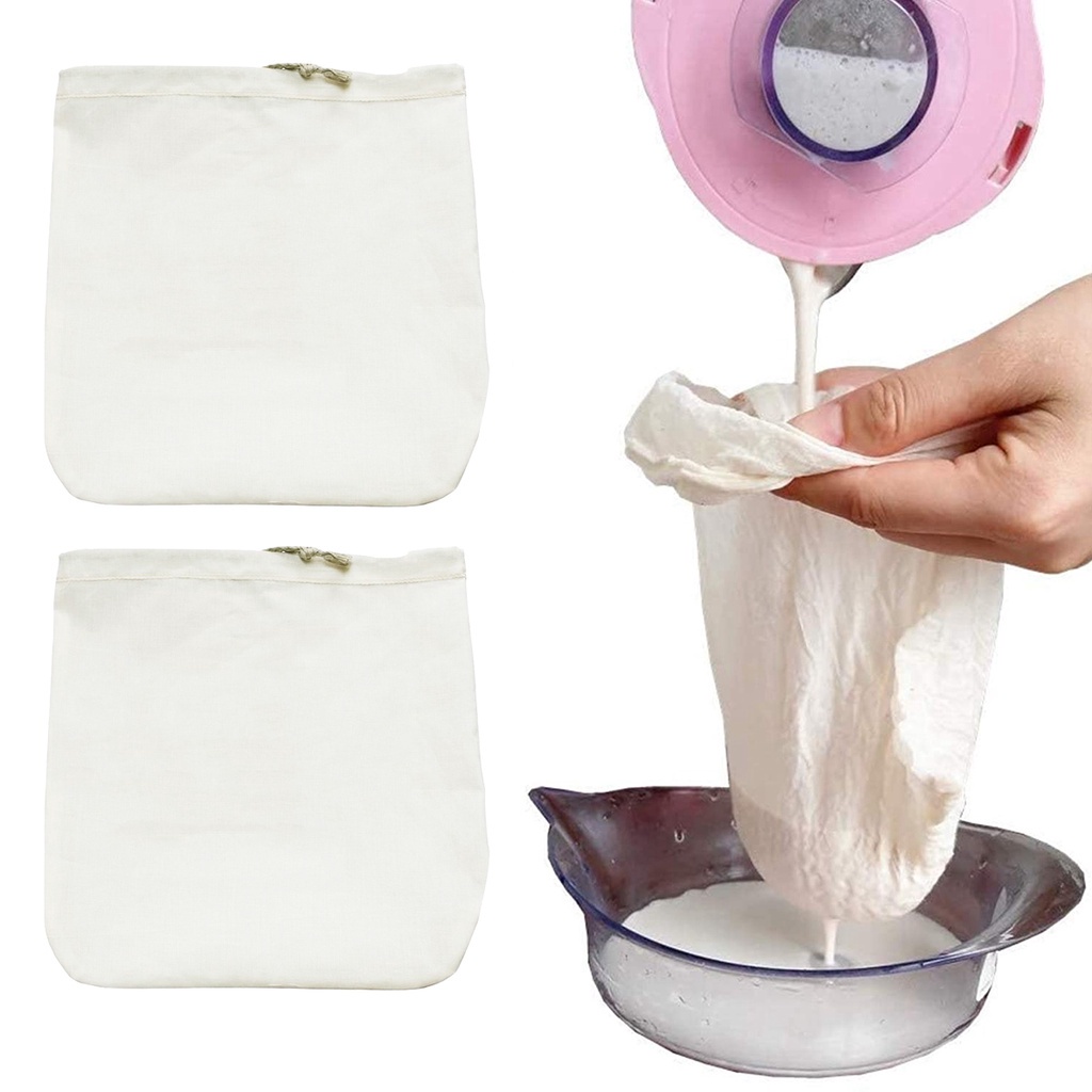 WMES1 Coffee Food Strainer Nut Milk Gauze Filter Bag Tea Cotton/Linen Reusable Multifunctional 12*12inch Breathable Cheesecloth