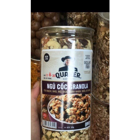 Ngũ Cốc Granola Quacker 500g Bổ Sung Đầy Đủ Chất Dinh Dưỡng Tăng Cường Sức Khỏe Tiết Kiệm Thời Gian Chế Biến