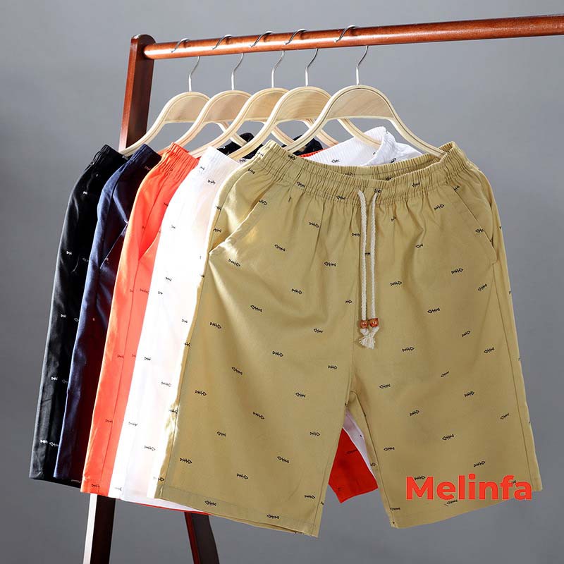 (Xả kho)Quần short nam mùa hè vải thô cotton họa tiết phong cách Hàn Quốc mã VAQ0125