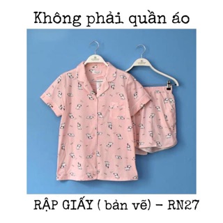 [Giá Gốc] RẬP GIẤY ( Bản vẽ)_ RN27_rập bộ đồ nữ