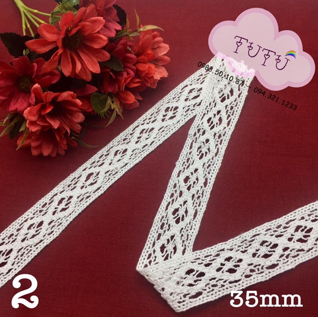 Ren viền cotton bản 3-4cm 10k/m