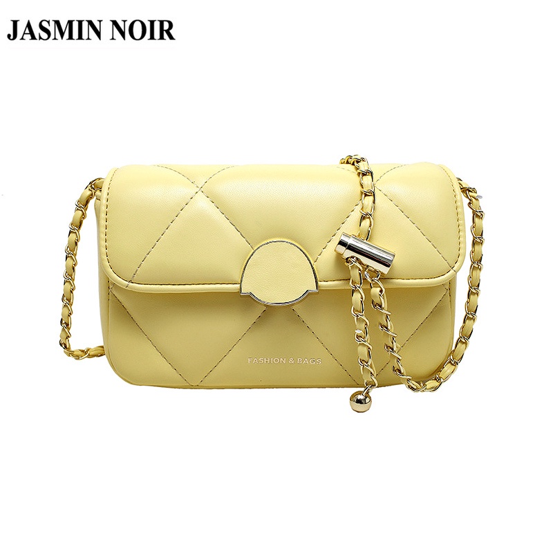 Túi Đeo JASMIN NOIR Chéo Quai Xích Họa Tiết Kẻ Sọc Cho Nữ