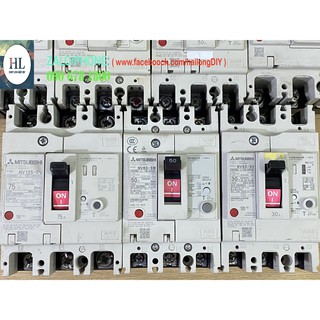 Aptomat ELCB 3 Pha 380V Chống Giật 30A-40A-50A-60A-75A Mitsubitsi Nhật Bản